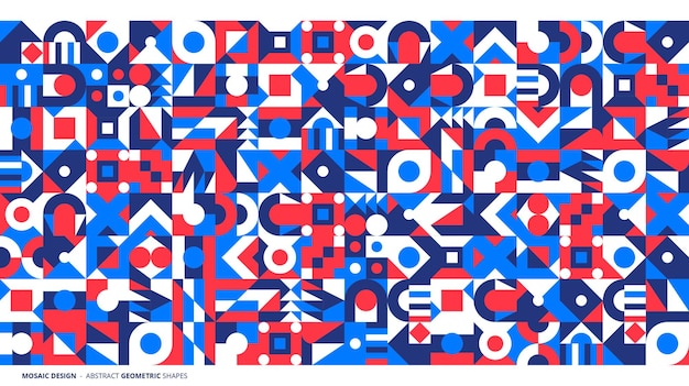 Vector abstracte vlakke kleurrijke mozaïekachtergrond