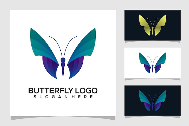 Abstracte vlinder logo illustratie