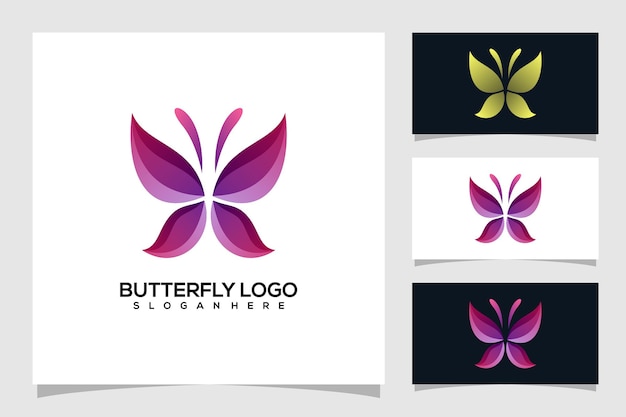 abstracte vlinder logo illustratie