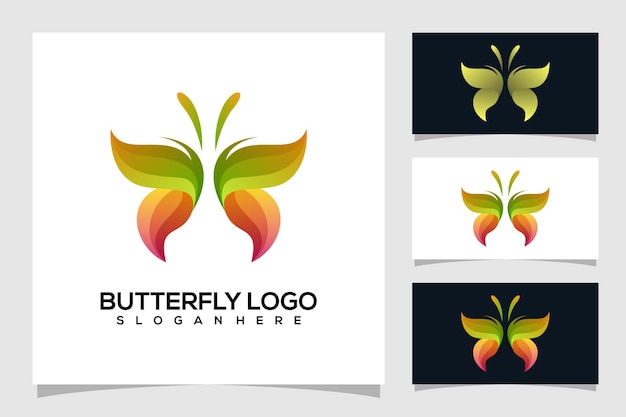 abstracte vlinder logo illustratie