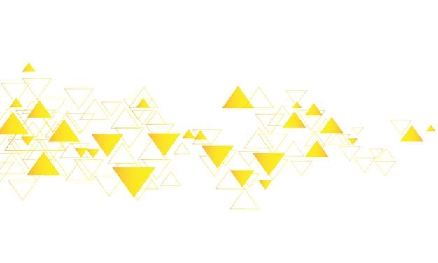 Abstracte vloeibare vorm Oranje sjabloon Geometrische driehoekvorm kleur vector achtergrond