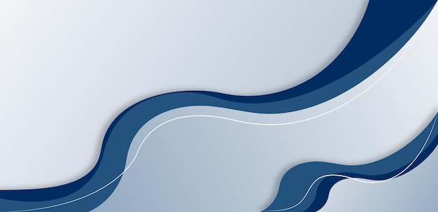 Abstracte vloeiende golf achtergrond Elegant blauw en grijs gebogen patroon voor modern ontwerp