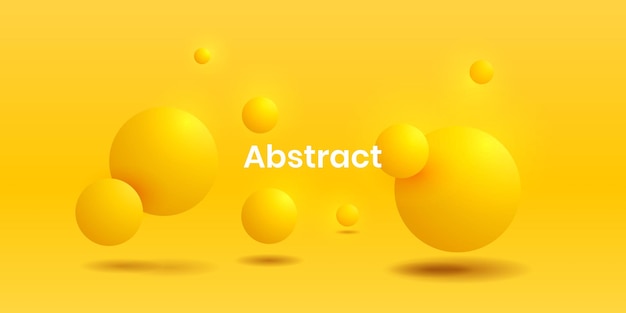 Abstracte vloeiende levendige gradiënt 3d gele cirkel realistische backgorund