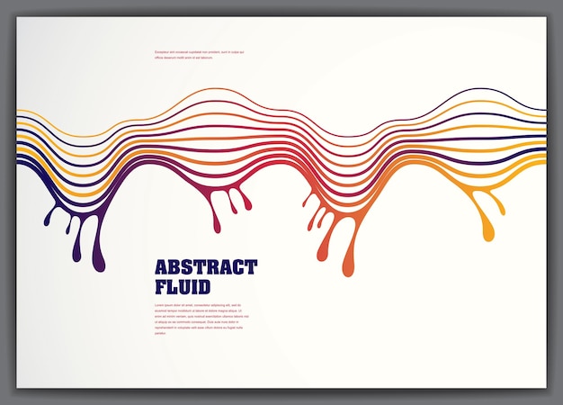 Abstracte vloeistof vector achtergrond met kleurrijke vloeibare druppels Golf. 3D kleurrijke gradiënt beweging kunst. Gevoerde textuur, dynamisch oppervlak, kromme lijnen, stroomvorm.