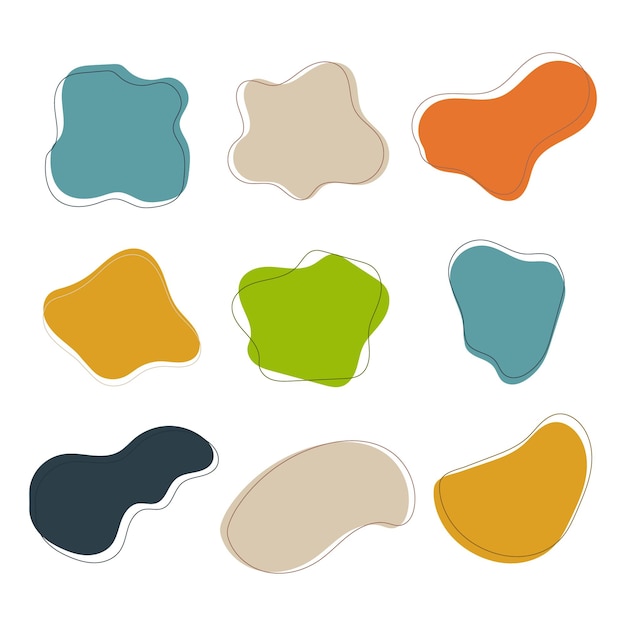 Abstracte vloeistofvormen