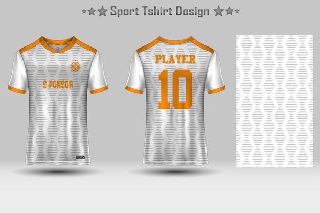 Abstracte voetbal Jersey geometrische patroon Mockup sjabloon Sport Tshirt Design