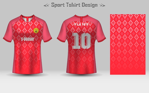 Abstracte voetbal Jersey geometrische patroon Mockup sjabloon Sport Tshirt Design