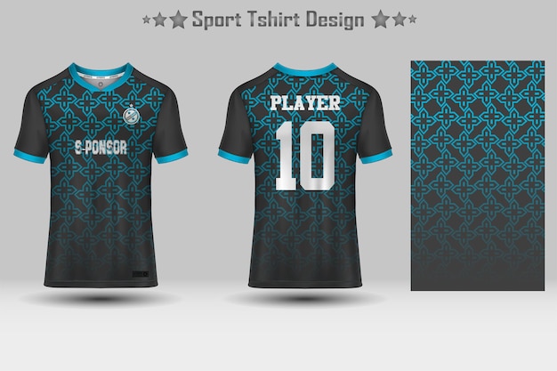 Abstracte voetbal Jersey geometrische patroon Mockup sjabloon Sport Tshirt Design