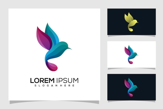 Abstracte vogel logo illustratie