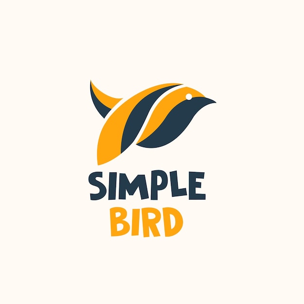 Abstracte vogel logo ontwerpsjabloon