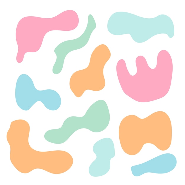 Vector abstracte vorm in pastelkleur