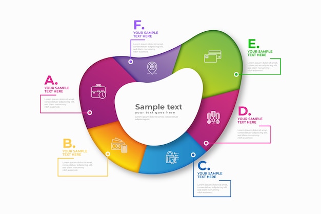 Abstracte vorm infographic