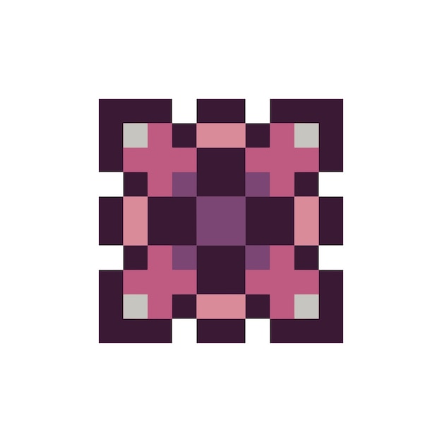 abstracte vorm retro pixel art