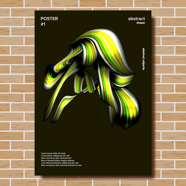 Vector abstracte vormaffiche