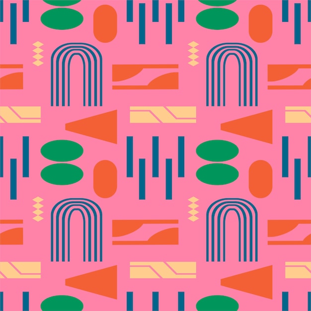 Abstracte vormen achtergronden Brutale figuurpatronen Geometrisch patroon in retro brutalistische stijl Y2k