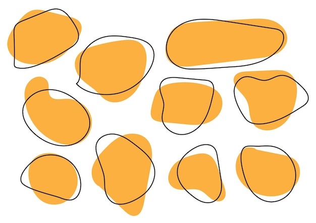 Abstracte vormen met de vrije hand