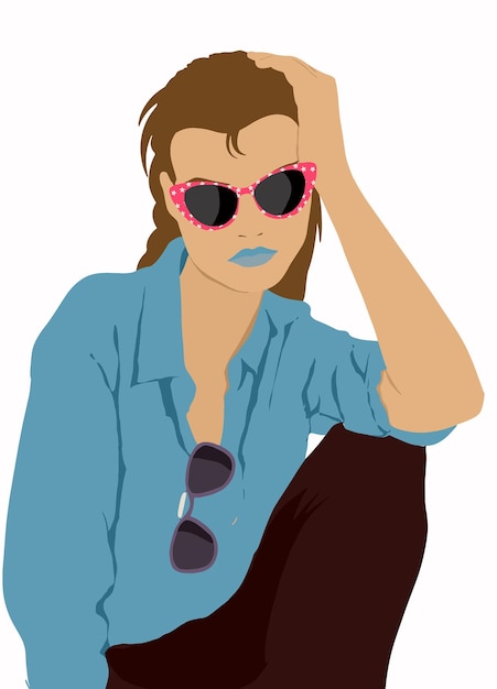 Vector abstracte vrouw portret clipart