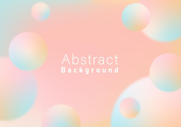 Abstracte wazige gradiënt pastelkleur achtergrond en cirkelvorm objecten vector illustratie
