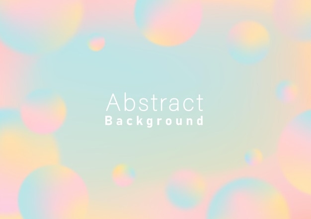 Abstracte wazige gradiënt pastelkleur achtergrond en cirkelvorm objecten vector sjabloon