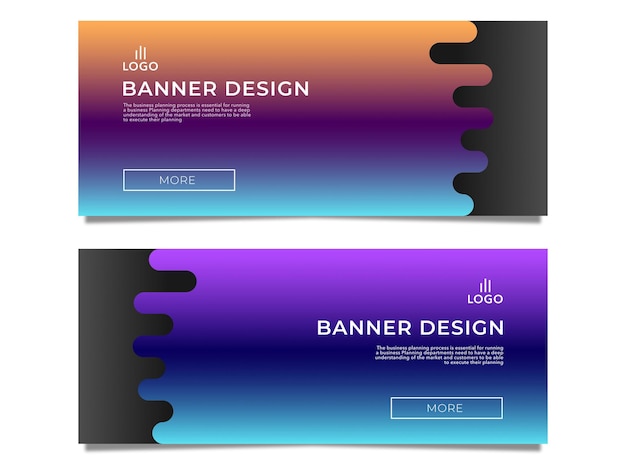Abstracte webbanner ontwerp achtergrond of koptekst sjabloon