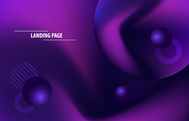Abstracte webdesign bestemmingspagina concept vloeibare achtergrond