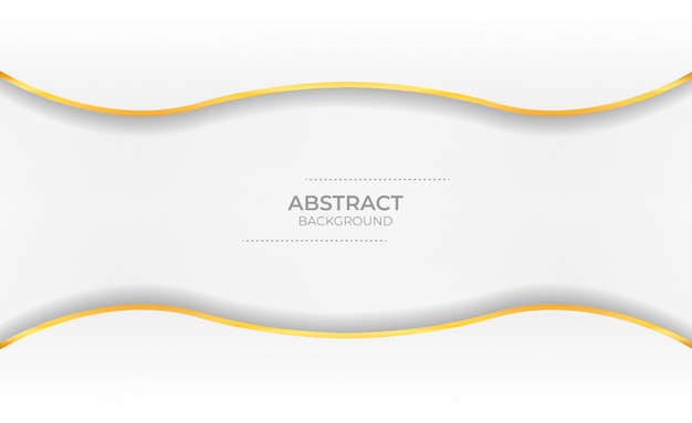 Abstracte witgoudachtergrond met golflijn