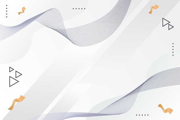 Abstracte witte achtergrond met golvende lijnen voor de banner van de bedrijfspresentatieadvertentie