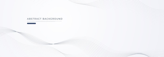 Abstracte witte achtergrond moderne grijze gradiëntbanner met de elementen van de de lijnpunt van de golfkromme elegant concept voor technologienetwerk en toekomstige zaken vectorillustratie