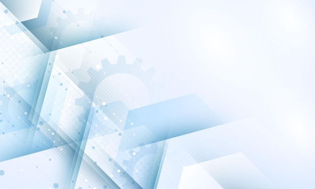 Abstracte witte blauwe achtergrond poster met dynamische. technologie netwerk Vector illustratie.