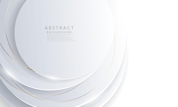 Abstracte witte cirkel achtergrond poster met dynamiek. technologienetwerk