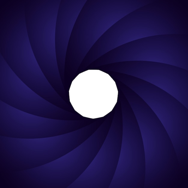 Abstracte witte cirkel op blauwe spiraalachtergrond