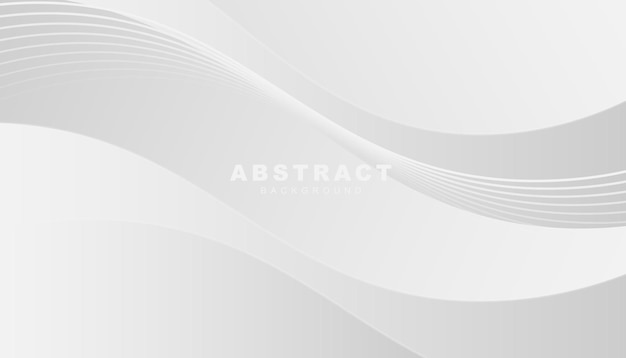 Abstracte witte en grijze achtergrond met dynamische golven