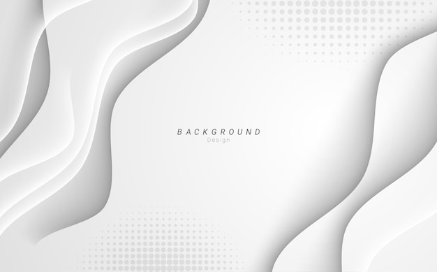 Abstracte witte golvende laag dynamisch futuristisch vector achtergrondontwerp