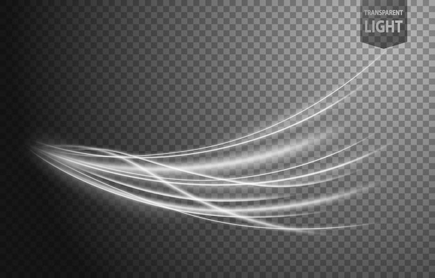 Vector abstracte witte golvende lijn van licht