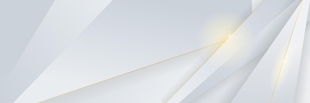 Abstracte witte grijze en gouden achtergrondaffiche met dynamische lijnengolven Technologienetwerk Vectorillustratie Moderne minimale en schone witgouden achtergrond met realistische lichte vorm