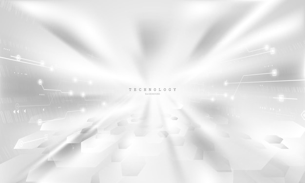Abstracte witte poster als achtergrond met dynamisch. technologie netwerk Vector illustratie.