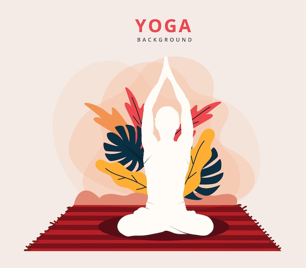 Abstracte Yoga Banner Illustratie