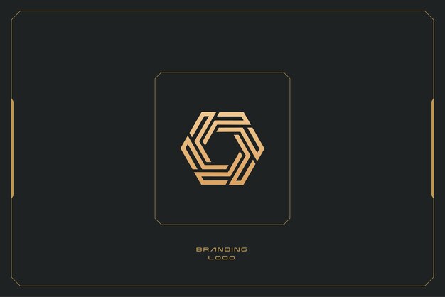 Abstracte zeshoek Marketing Trading Networking Vector Logo