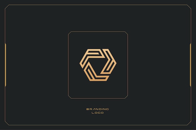 Abstracte zeshoek Marketing Trading Networking Vector Logo