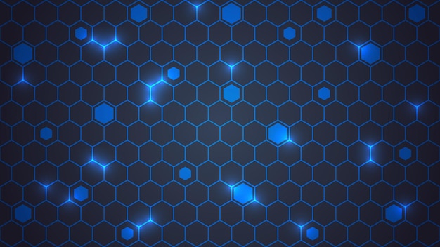 Abstracte zeshoekige vector achtergrond Technologie zeshoekig rasterpatroon