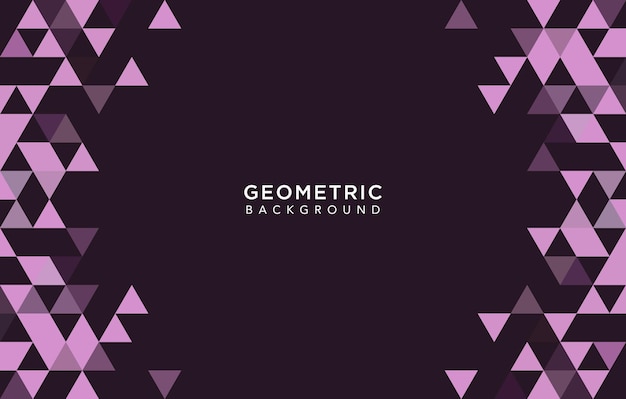 Vector abstracte zwarte geometrische achtergrond met kleurrijke driehoeksvormen