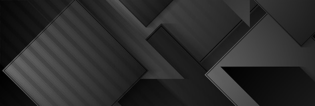 Abstracte zwarte geometrische vormen hitech achtergrond