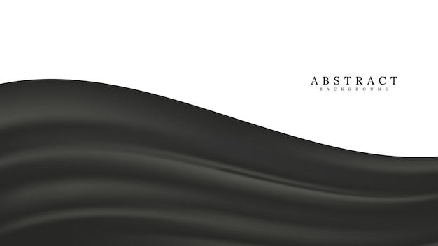 Abstracte zwarte golven die geïsoleerd op een witte achtergrond stromen