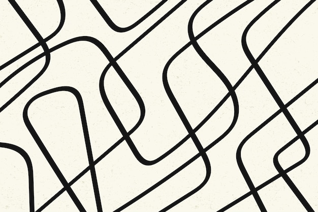 Abstracte zwarte lijnen met pen op grijze achtergrond
