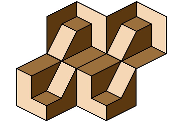 Vector abstraction of a geometric figure composed of cubes