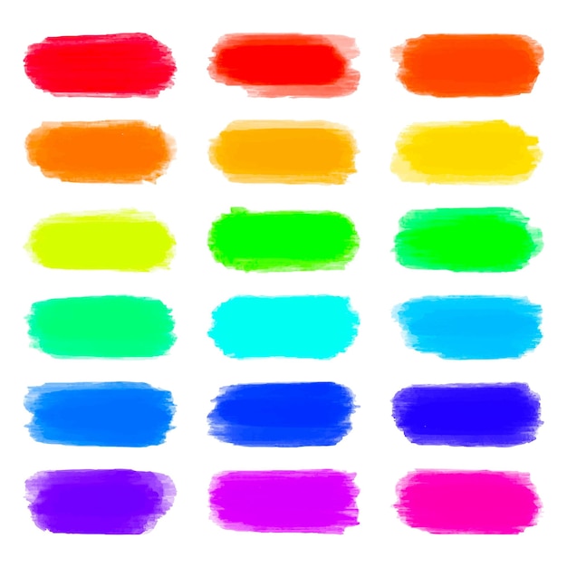 Abstraction spots bright hue color set