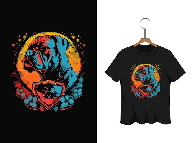 abstracts dogs illustration t shirt design