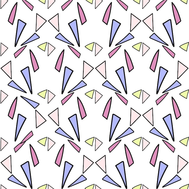 Abstrakt seamless pattern hand drawn geometry elements