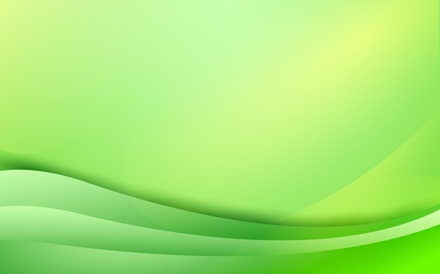 Vector abstrat green gradient wave fresh nature background template design