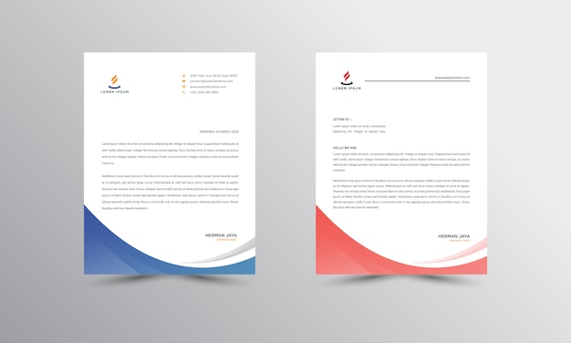 Abtract letterhead design modern business letterhead